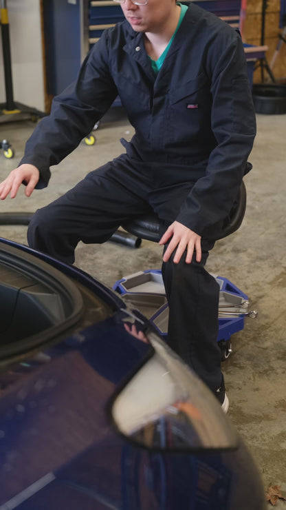 Adjustable Pneumatic Rolling Mechanic Stool with Tool Tray Storage,  350 LBS Weight Capacity (MPC016005)