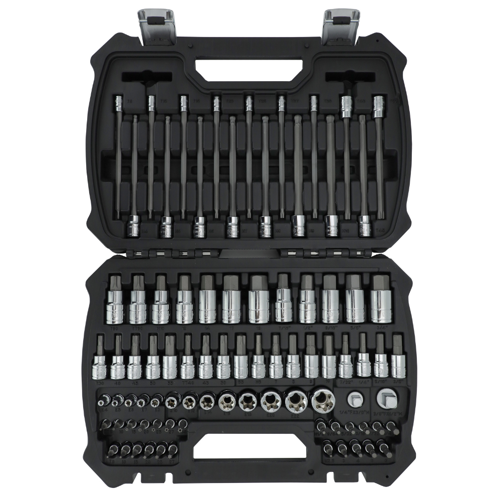 86-Piece Master SAE/Metric Hex, Torx, External Socket and Bit Socket Set (MP012018)