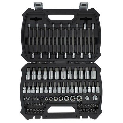 86-Piece Master SAE/Metric Hex, Torx, External Socket and Bit Socket Set (MP012018) - MichaelPro