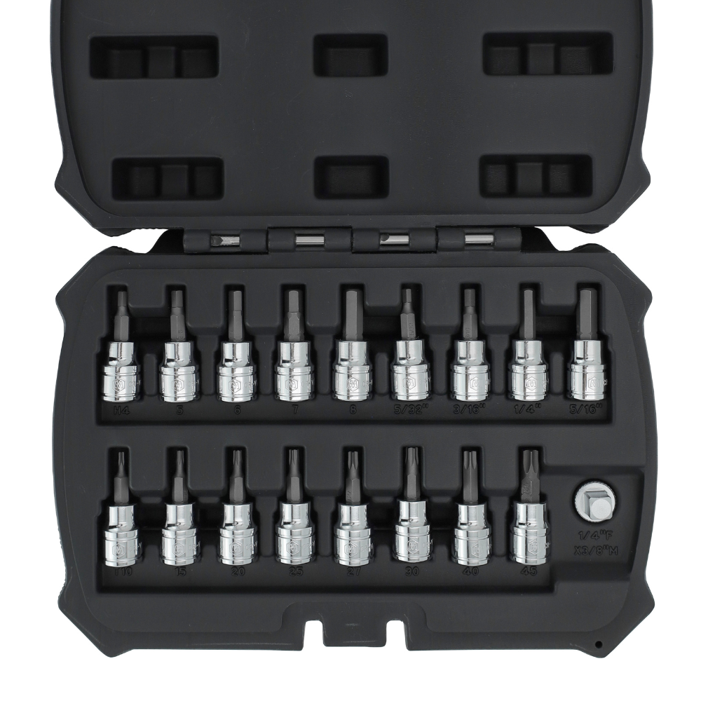 18-Piece 3/8”Drive Torx and Hex Bit Set (MP012021)