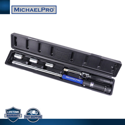 1/2-inch Drive Click Through Torque Wrench With Sockets (MP001002) - MichaelPro