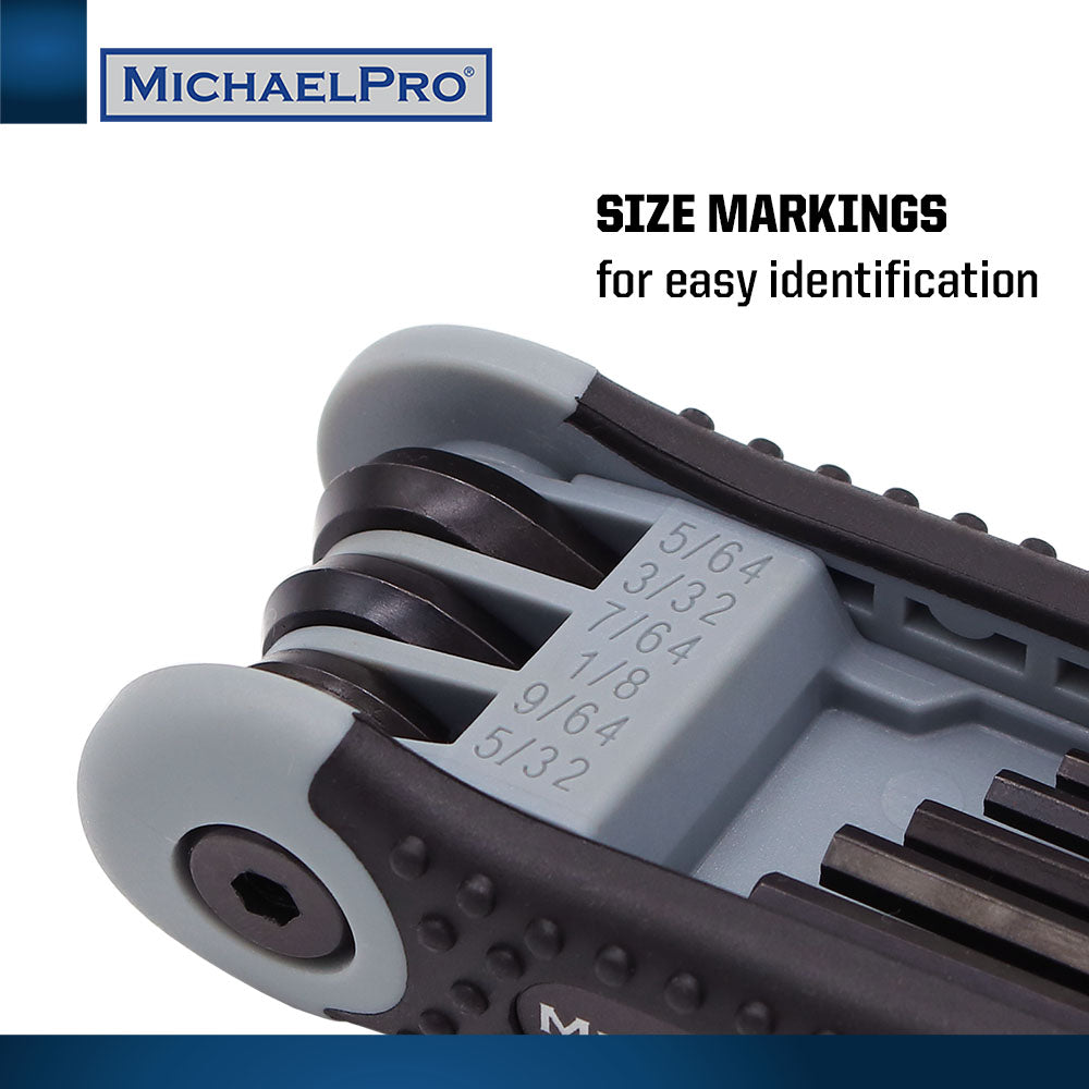 Michaelさん専用 Folding Hex Key Allen Wrench Set in Standard SAE & Metric sizes