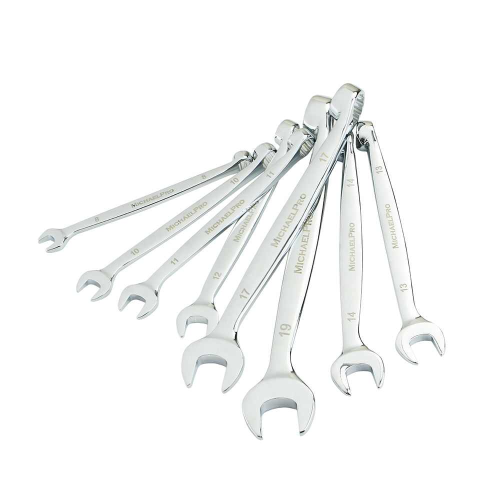 8-piece Combination Wrench Set in Metric Sizes (MP001015) - MichaelPro