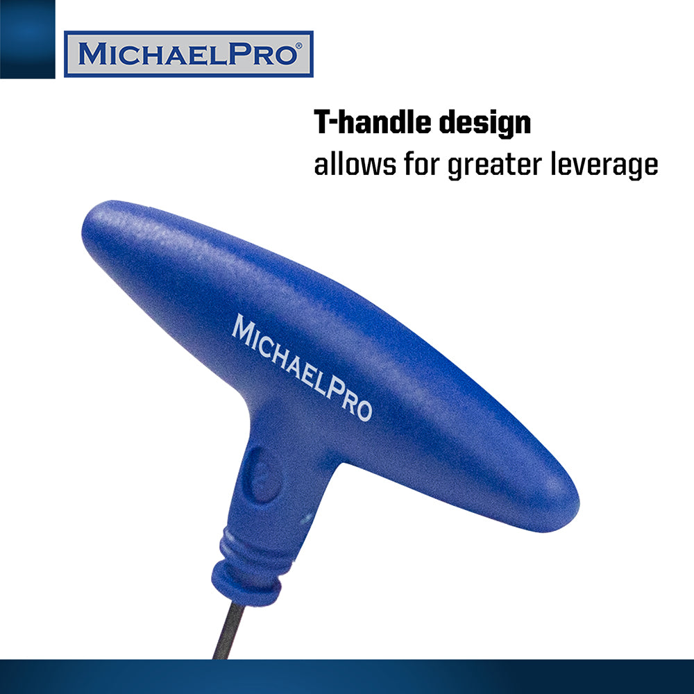 8-Piece T-Handle Ball End Allen Wrench Set in Metric Sizes with Storage Stand (MP001042) - MichaelPro