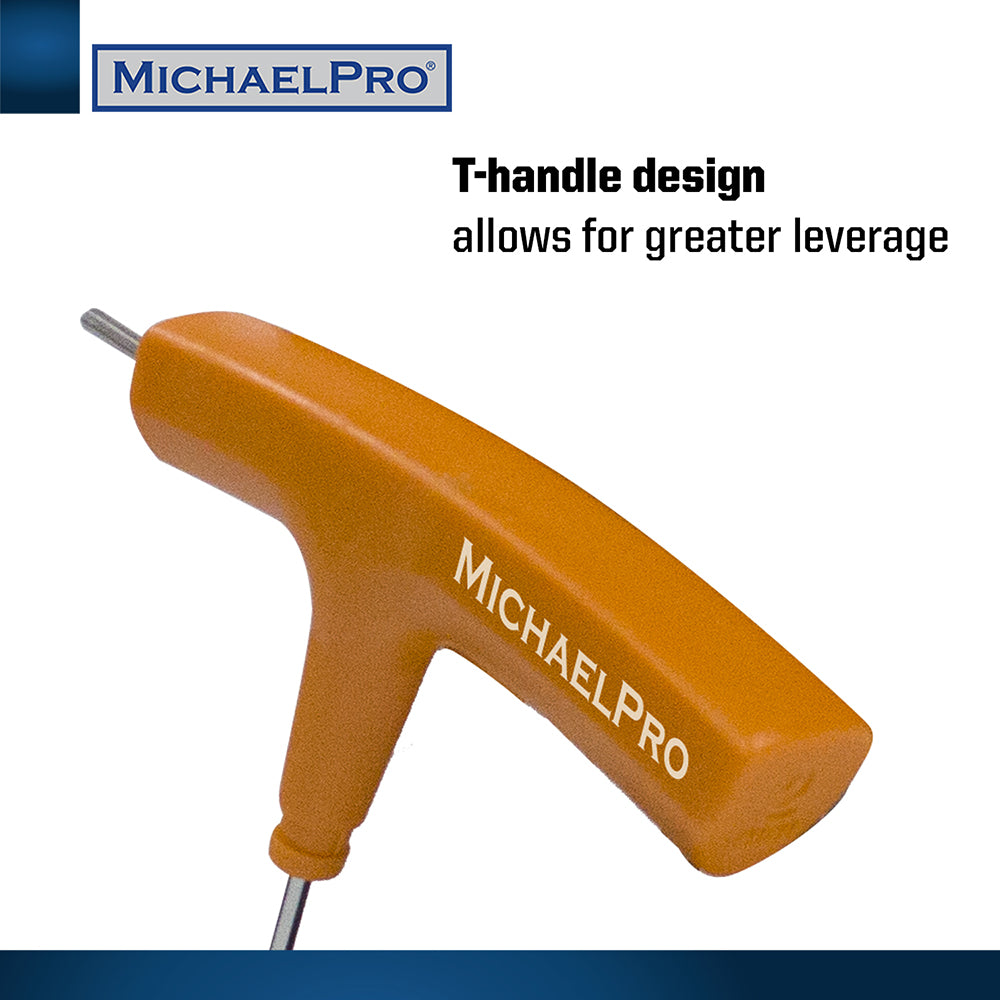 8-Piece Two-Way T-Handle Allen Wrench Set in Metric Sizes with Storage Stand (MP001044) - MichaelPro