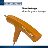 8-Piece Two-Way T-Handle Allen Wrench Set in Metric Sizes with Storage Stand (MP001044) - MichaelPro
