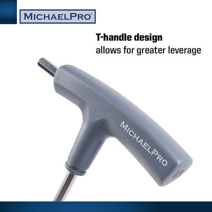 8-Piece Two-Way T-Handle Allen Wrench Set in Standard SAE Sizes with Storage Stand (MP001045B) - MichaelPro