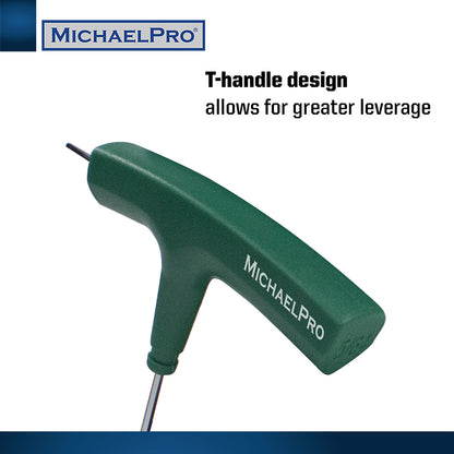 8-Piece Two-Way T-Handle Allen Wrench Set in Standard SAE Sizes with Storage Stand (MP001045) - MichaelPro