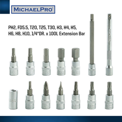 1/4" Drive Click Torque Wrench Set (MP001199) - MichaelPro