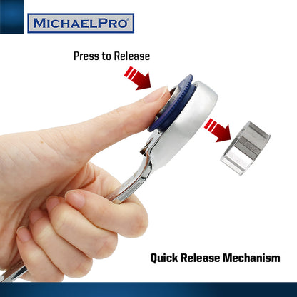 11-in-1 Ratcheting Wrench with Interchangeable Gear Rings (MP001204) - MichaelPro