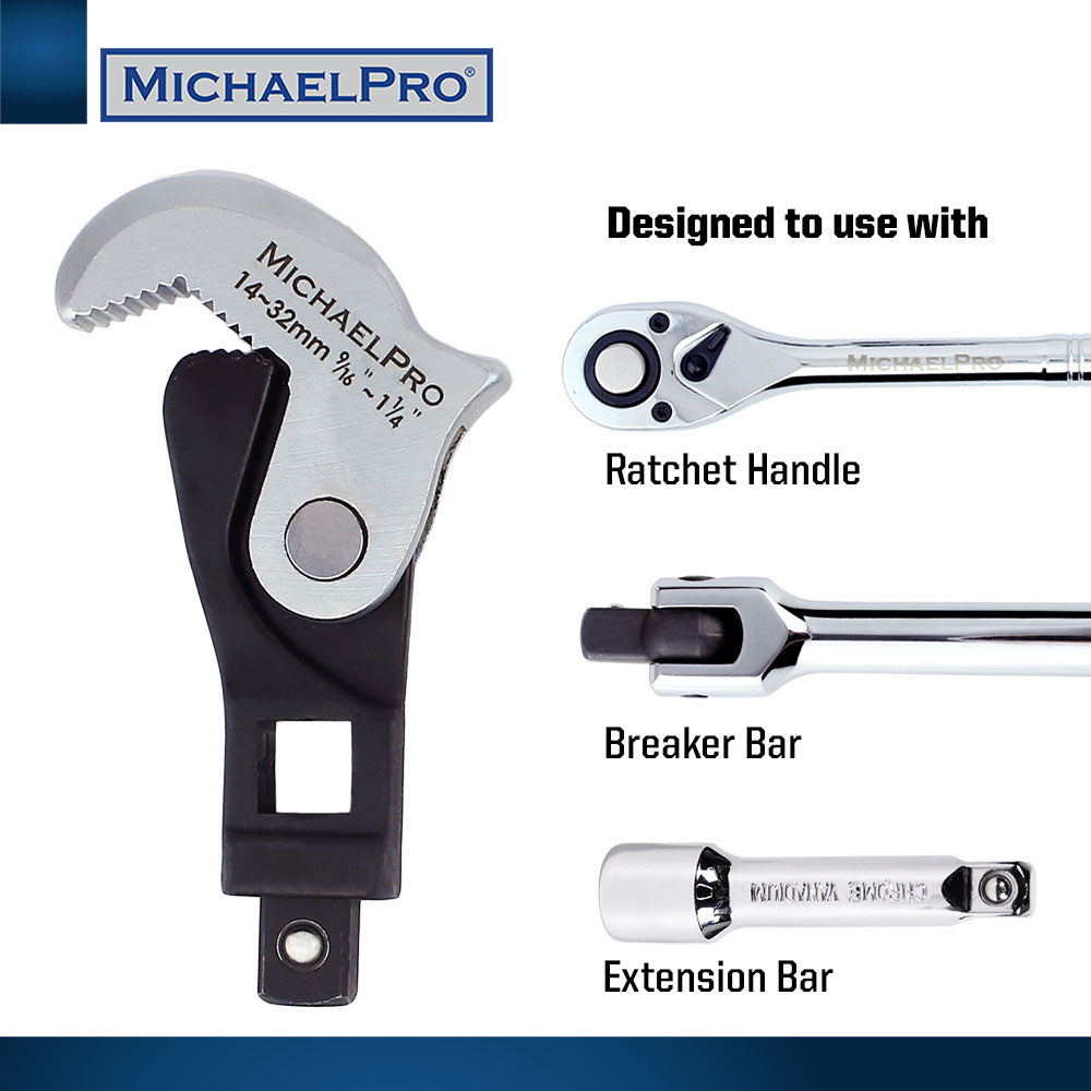 3Piece SpringLoaded Auto Size Adjusting Crowfoot Wrench Set (MP00120 MichaelPro