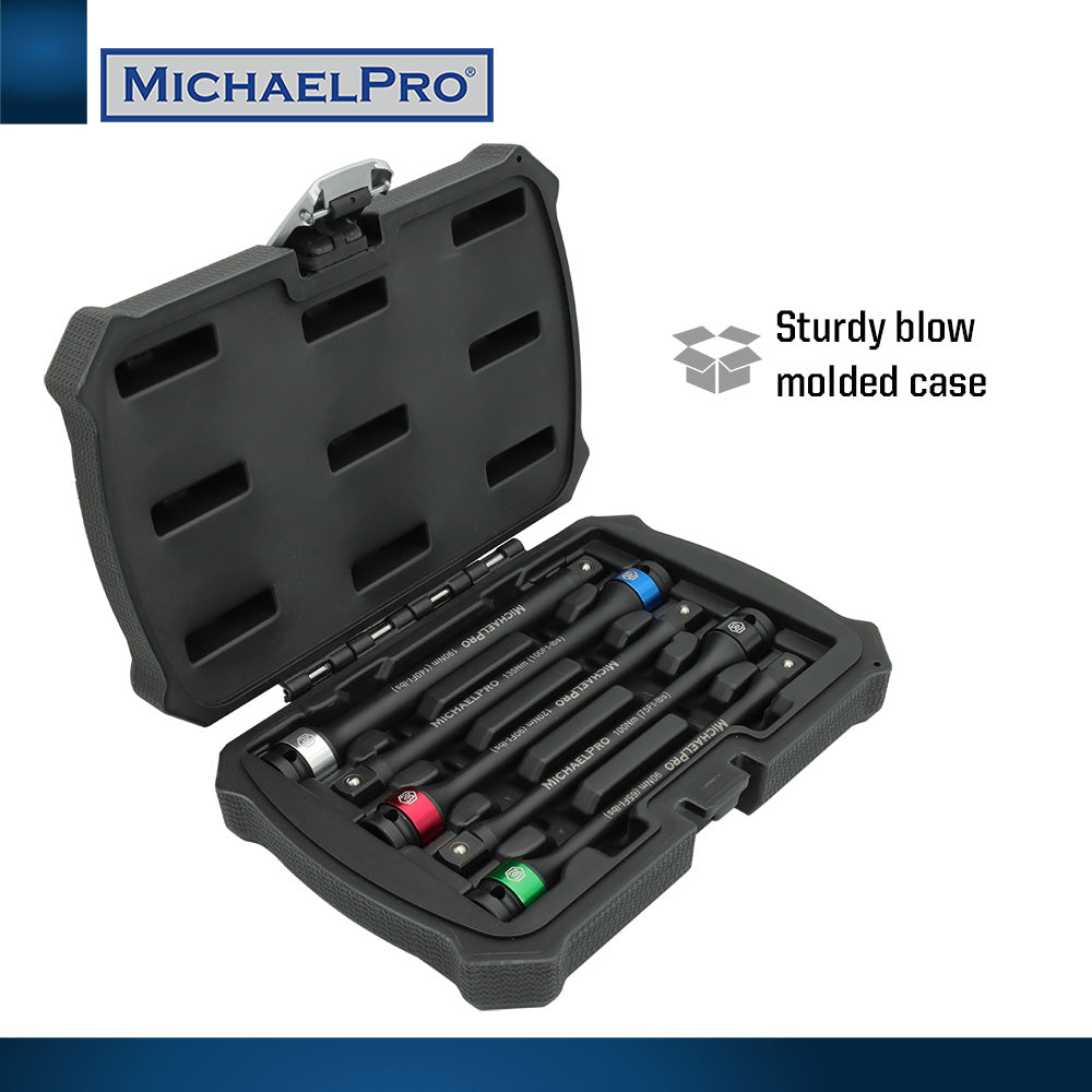5-Piece 1/2" Drive Torque Limiting Extension Bar Set (MP001207) - MichaelPro