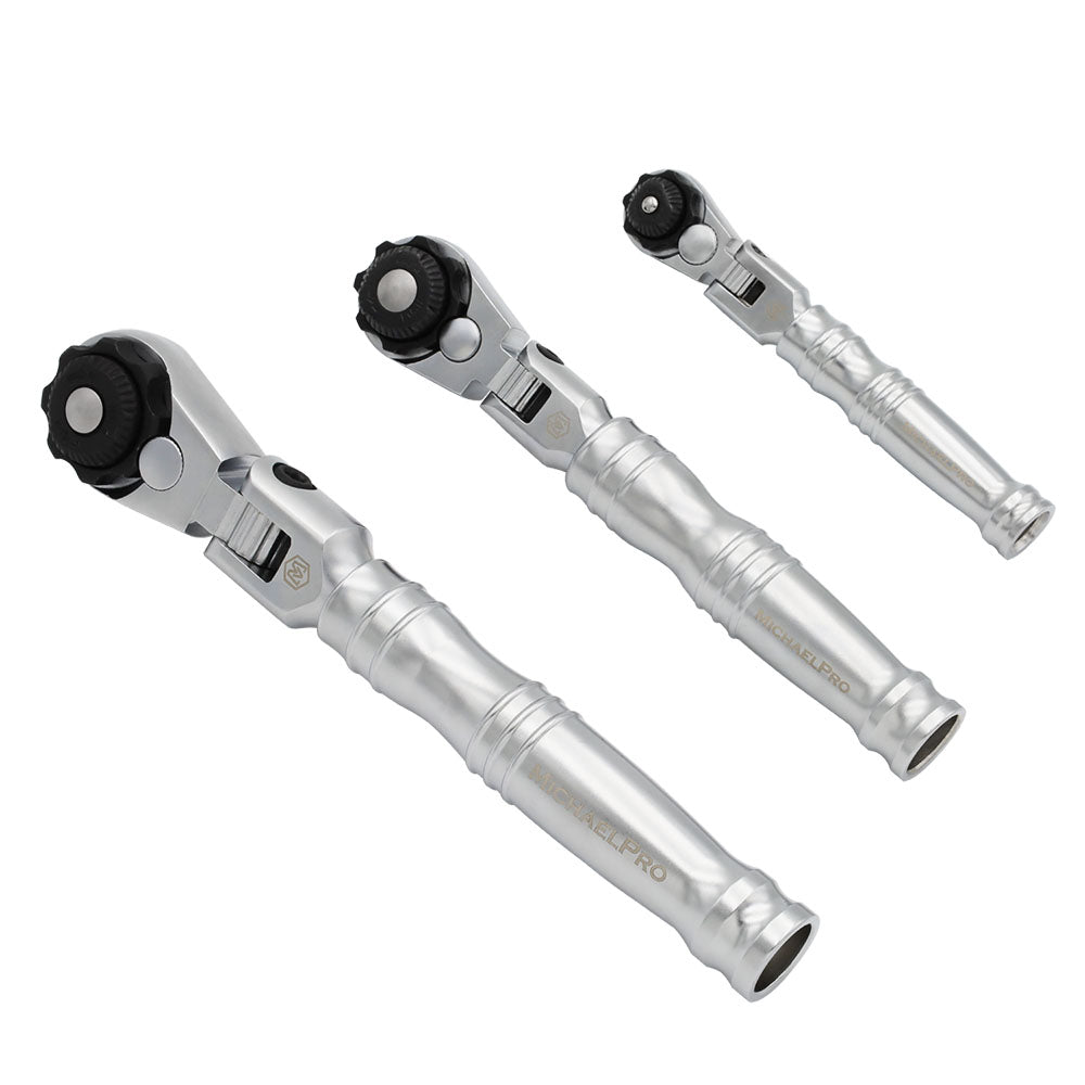 3-Piece Multi-Position Extendable Flex- Head Ratchet Set (MP001210) - MichaelPro