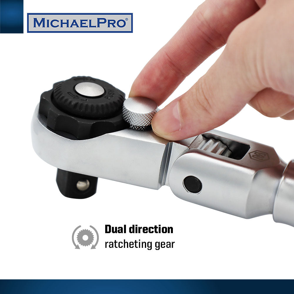 3-Piece Multi-Position Extendable Flex- Head Ratchet Set (MP001210) - MichaelPro