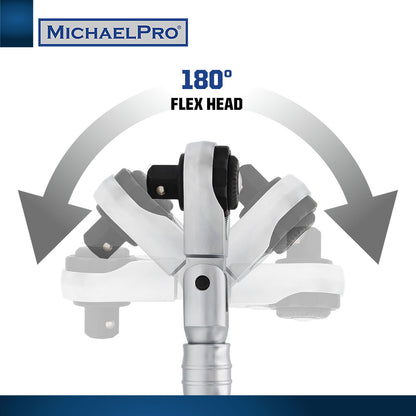 3-Piece Multi-Position Extendable Flex- Head Ratchet Set (MP001210) - MichaelPro