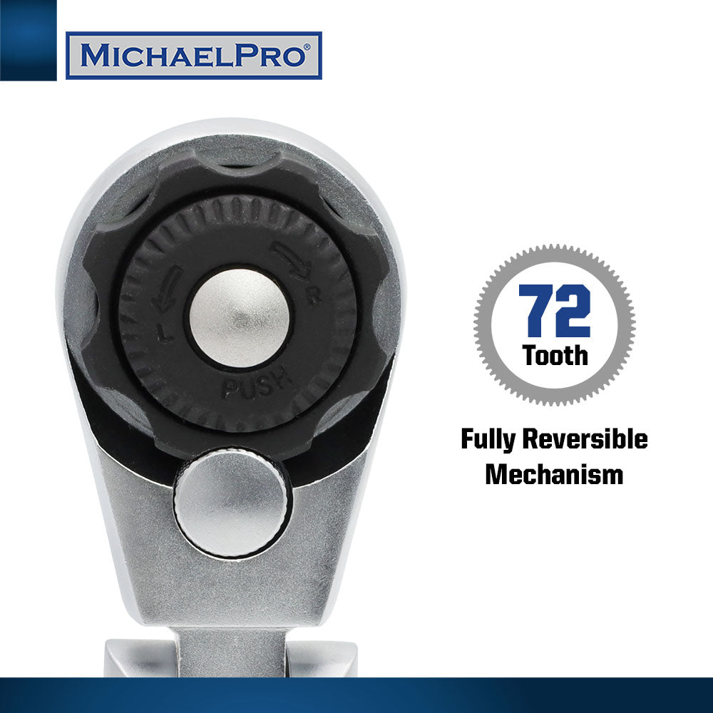 3-Piece Multi-Position Extendable Flex- Head Ratchet Set (MP001210) - MichaelPro