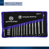 18-Piece Bolt Extractor Combination Wrenches and Cushion Grip Sockets Set in Metric Sizes (MP001211) - MichaelPro