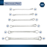 19-Piece Bolt Extractor Offset Wrenches and Cushion Grip Sockets Set in Standard SAE & Metric Sizes (MP001212) - MichaelPro