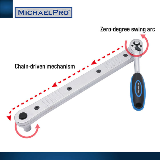 3/8" Drive Offset Extension Wrench – Impact Ready Socket Tool With Adapter