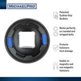 18-Piece Black Oxide Bolt Extractor Offset Wrench and Socket Set in Metric Sizes (MP001218) - MichaelPro