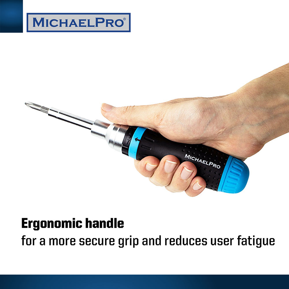 19-in-1 Interchangeable Multi Bit Ratchet Screwdriver (MP002001) - MichaelPro