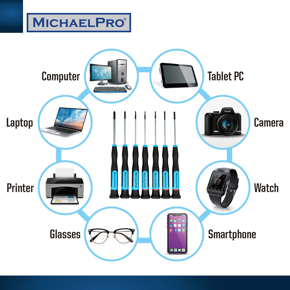 7-Piece Precision Screwdriver Set (MP002007) - MichaelPro