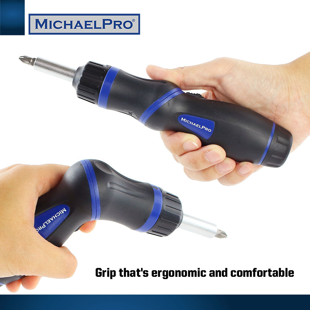 9-in-1 Two-Position Ratcheting Screwdriver (MP002024) - MichaelPro