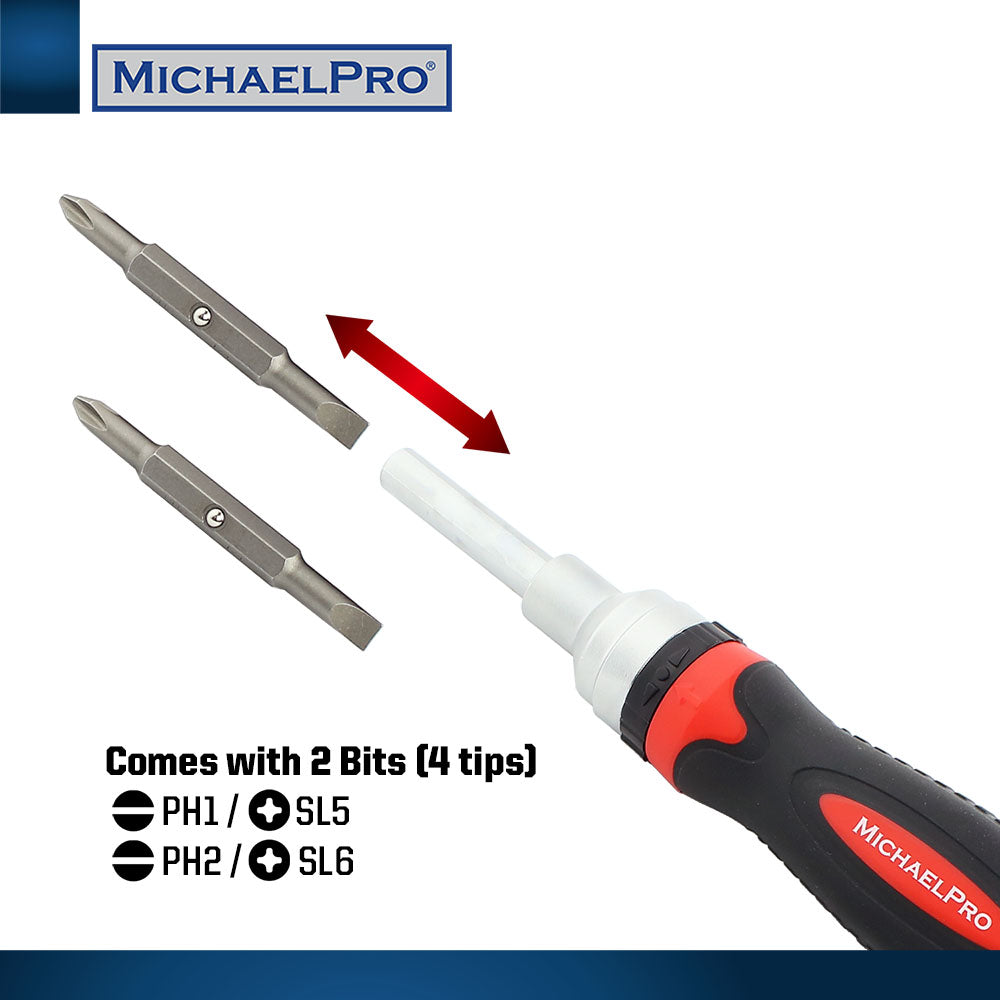 7-in-1 Ratcheting Screwdriver & Nut Driver (MP002025) - MichaelPro