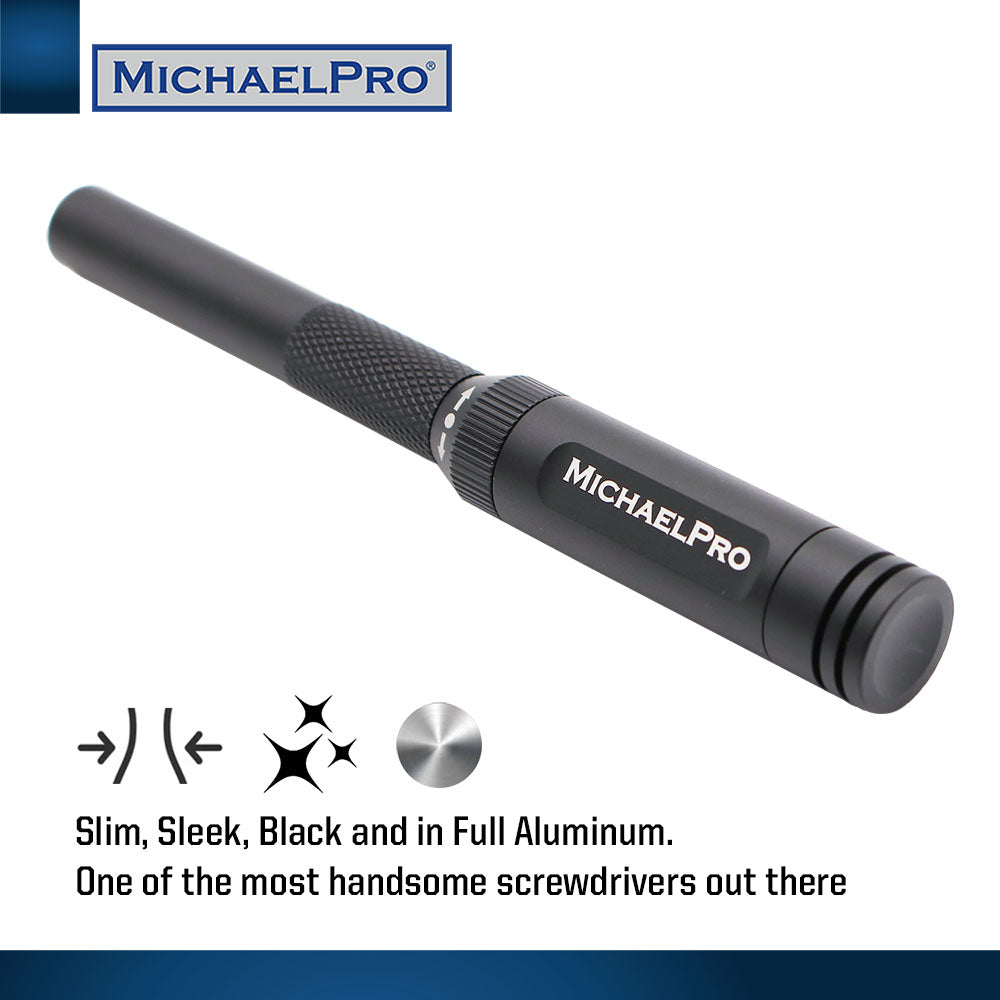 31-Piece Two-Way Ratcheting Precision Screwdriver with Bits (MP002026) - MichaelPro