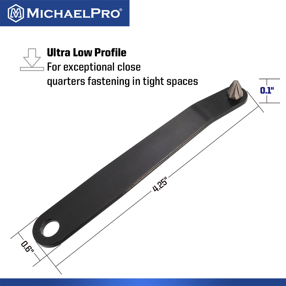 5-Piece Ultra Low Profile Angled Screwdriver Set - Phillips, Slotted, Pozi (MP002028) - MichaelPro