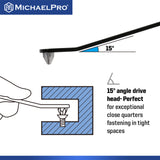 5-Piece Ultra Low Profile Angled Screwdriver Set - Phillips, Slotted, Pozi (MP002028) - MichaelPro