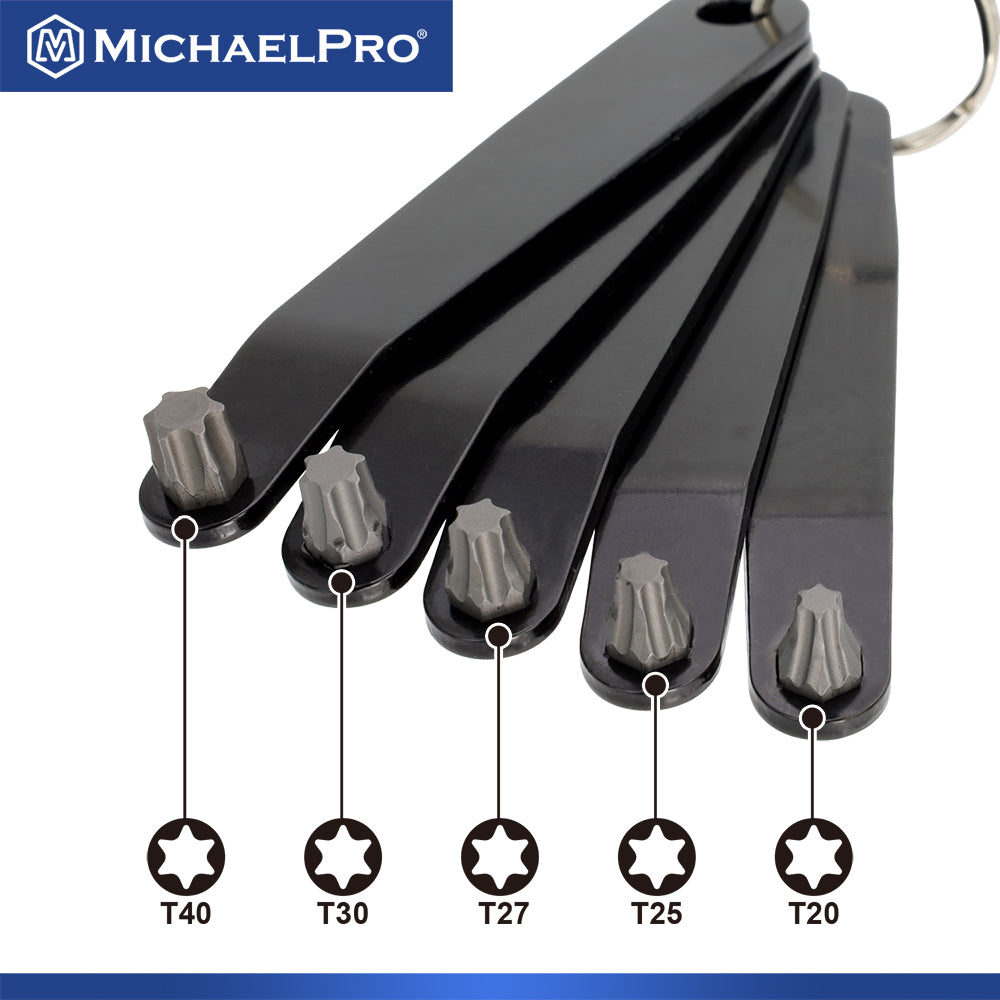 5-Piece Ultra Low Profile Angled Screwdriver Set - Star (MP002029) - MichaelPro