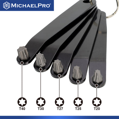 5-Piece Ultra Low Profile Angled Screwdriver Set - Star (MP002029) - MichaelPro
