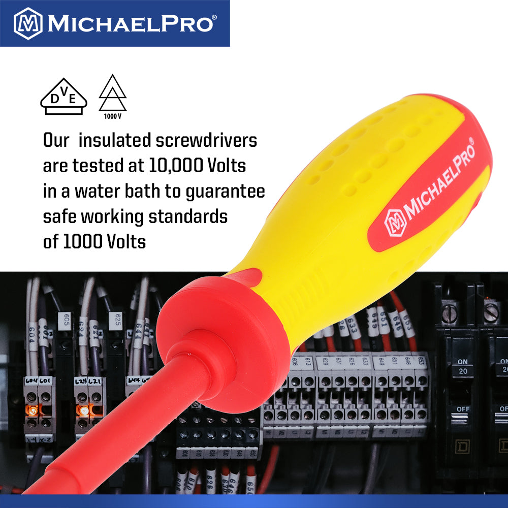 6-Piece VDE Insulated Electricians Screwdrivers Set (MP002030) - MichaelPro