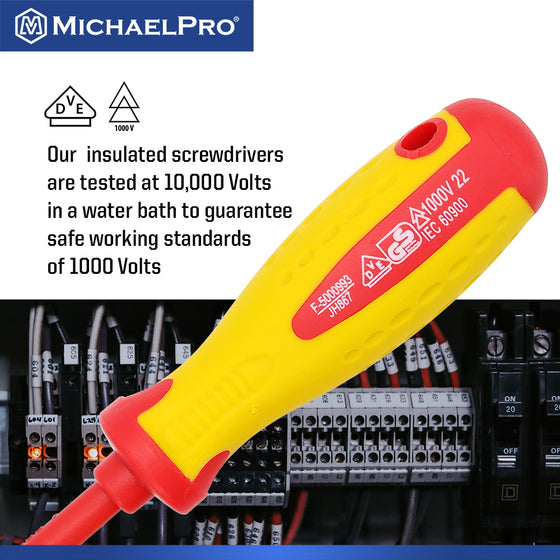 2-Piece VDE Insulated Electricians Screwdrivers Set (MP002031)