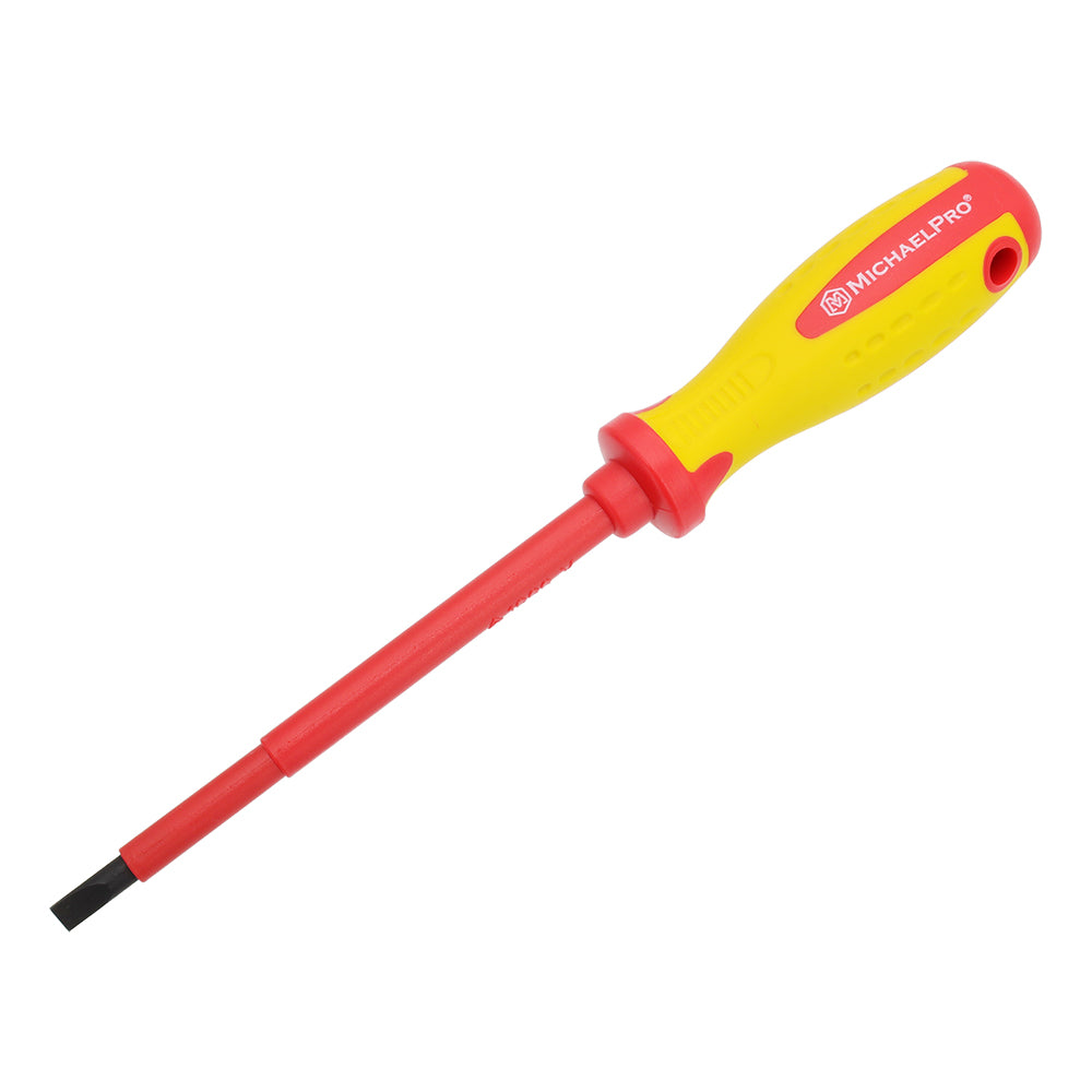 5.5 x 125mm Slotted Head VDE Insulated Electricians Screwdriver (MP002032) - MichaelPro