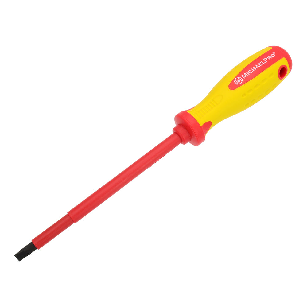 6.5 x 150mm Slotted Head VDE Insulated Electricians Screwdriver (MP002033) - MichaelPro