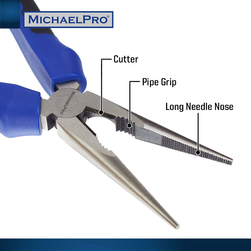 8-Inch Long Nose Plier (MP003026) - MichaelPro