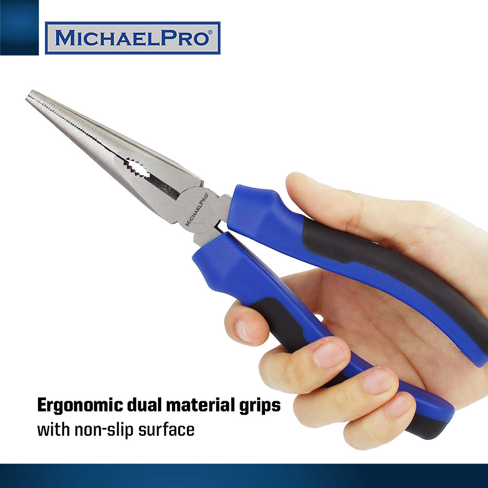 8-Inch Long Nose Plier (MP003026) - MichaelPro