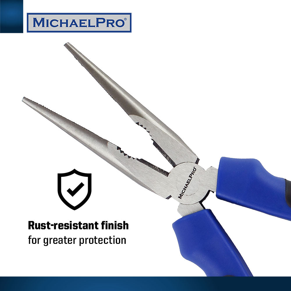 8-Inch Long Nose Plier (MP003026) - MichaelPro