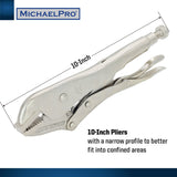 10-Inch Straight Jaw Locking Plier (MP003062) - MichaelPro