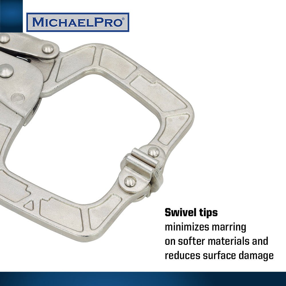 11-Inch Locking C-Clamp with Swivel Pads (MP003063) - MichaelPro