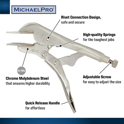 8-Inch Locking Sheet Metal Clamp (MP003064) - MichaelPro
