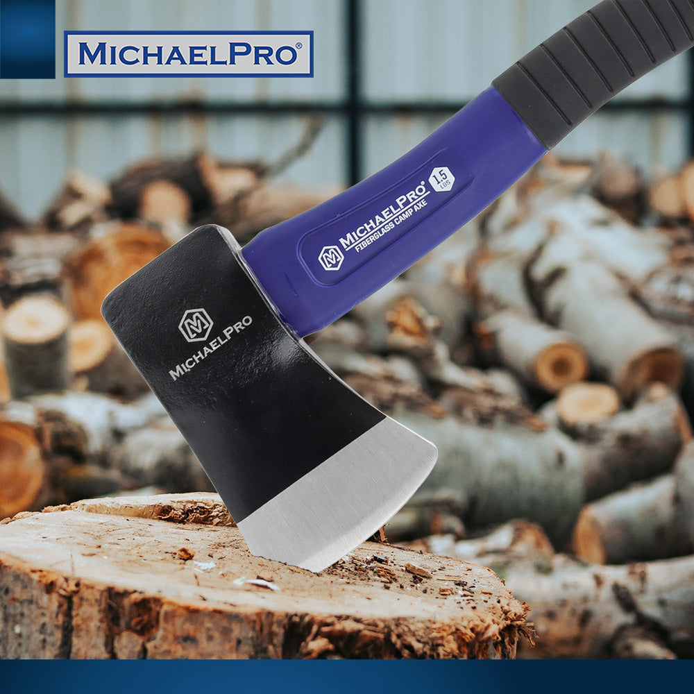 1.5 lb Camping Axe with Shock Absorbing Fiberglass Handle (MP004004) - MichaelPro