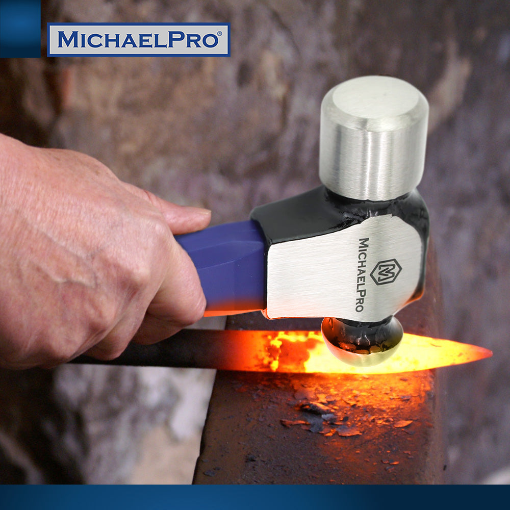 16oz Ball Peen Hammer with Fiberglass Handle (MP004007) - MichaelPro
