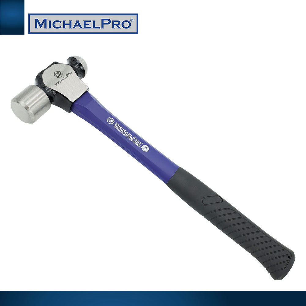 24oz Ball Peen Hammer with Fiberglass Handle (MP004008) - MichaelPro