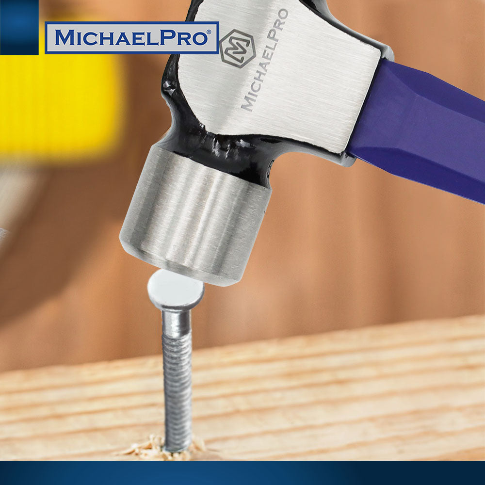 24oz Ball Peen Hammer with Fiberglass Handle (MP004008) - MichaelPro