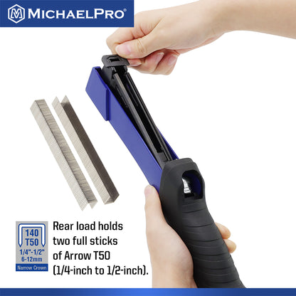 Heavy Duty Hammer Tacker, includes T50 Staples (MP004027) - MichaelPro