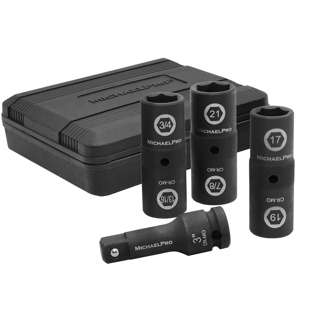 1/2" Drive Impact Grade Flip Lug Nut Socket Set (MP005022) - MichaelPro