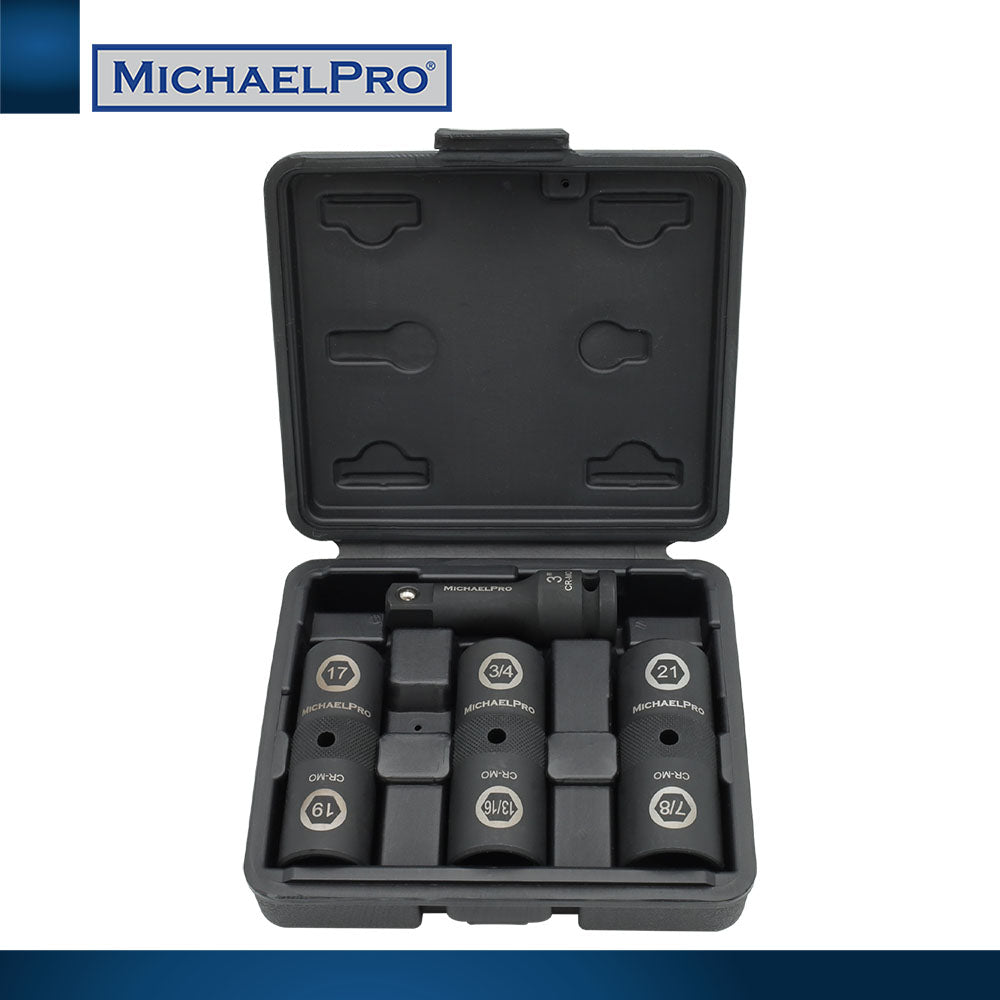 1/2" Drive Impact Grade Flip Lug Nut Socket Set (MP005022) - MichaelPro